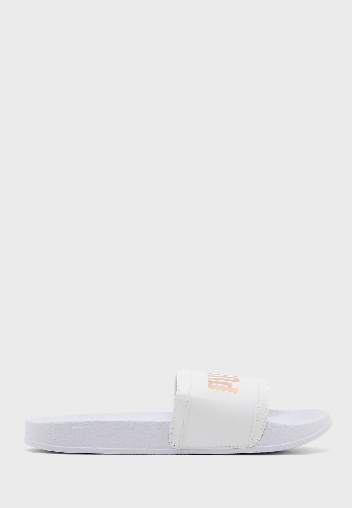 Buy Puma White Leadcat Ftr Logo Metal Slides For Women In Mena Worldwide