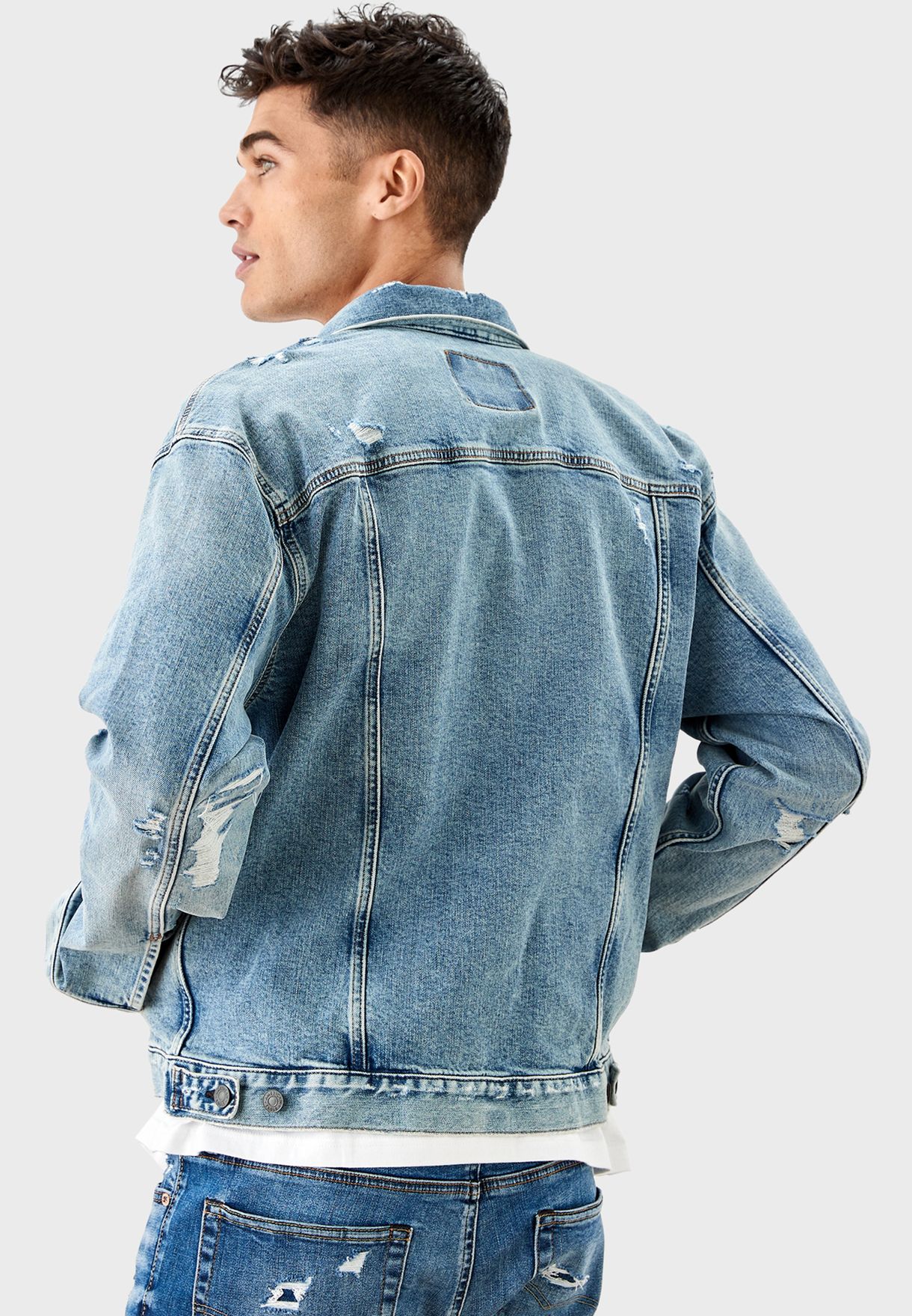 Buy American Eagle blue Denim Jacket for Men in Dubai, Abu Dhabi