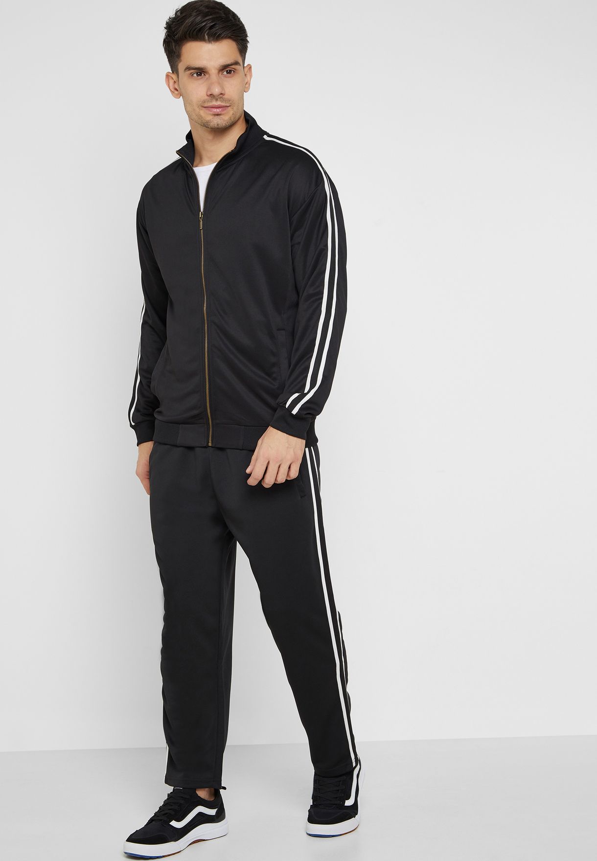 side stripe track pants mens