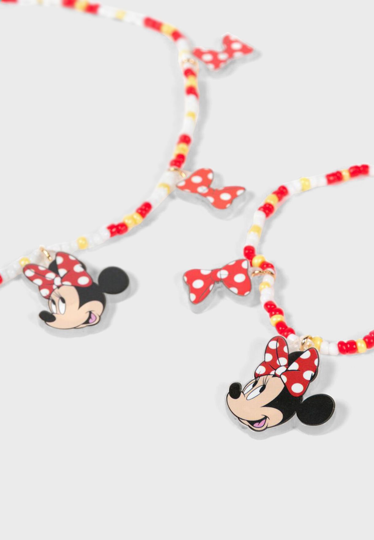 Kids Minnie Mouse Necklace + Bracelet Set