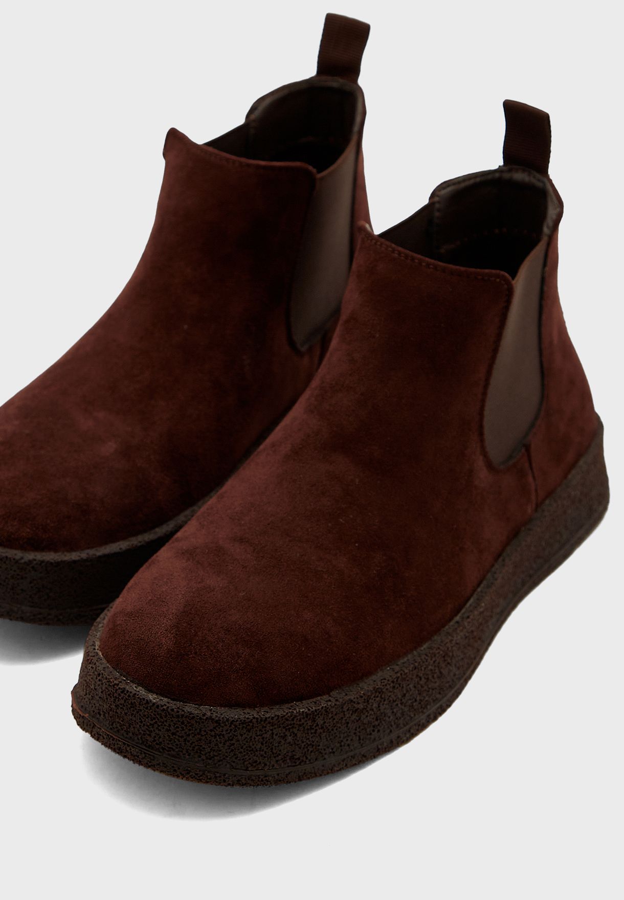 Faux Suede Casual Chelsea Boots