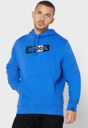 blue just do it hoodie