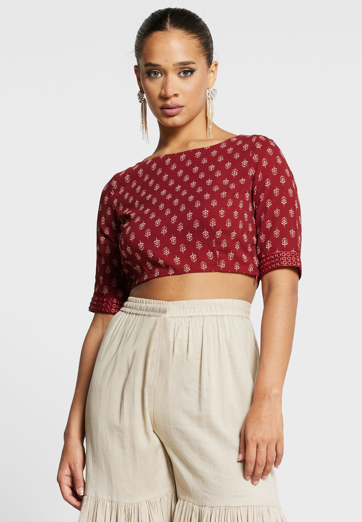 Floral Print Crop Top