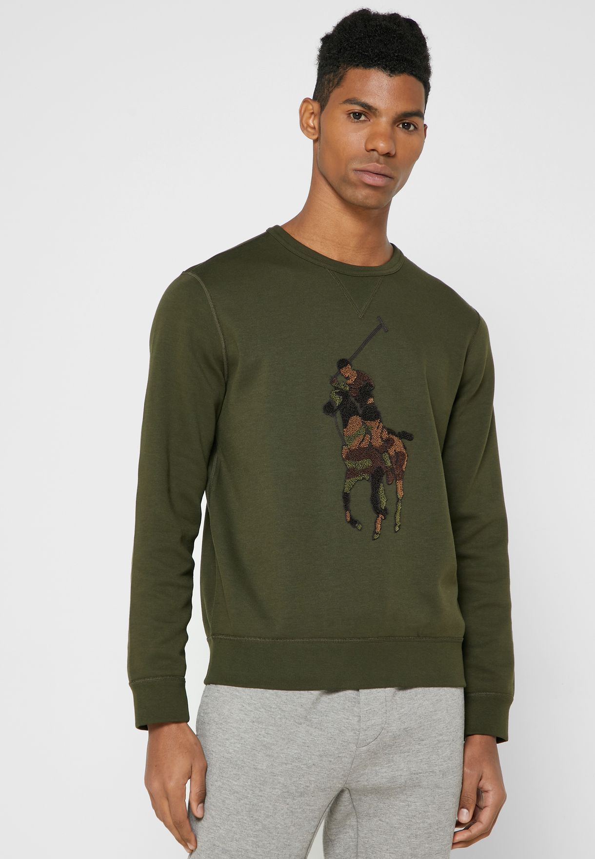 Buy Polo Ralph Lauren green Camo Logo Sweatshirt for Men in MENA, Worldwide