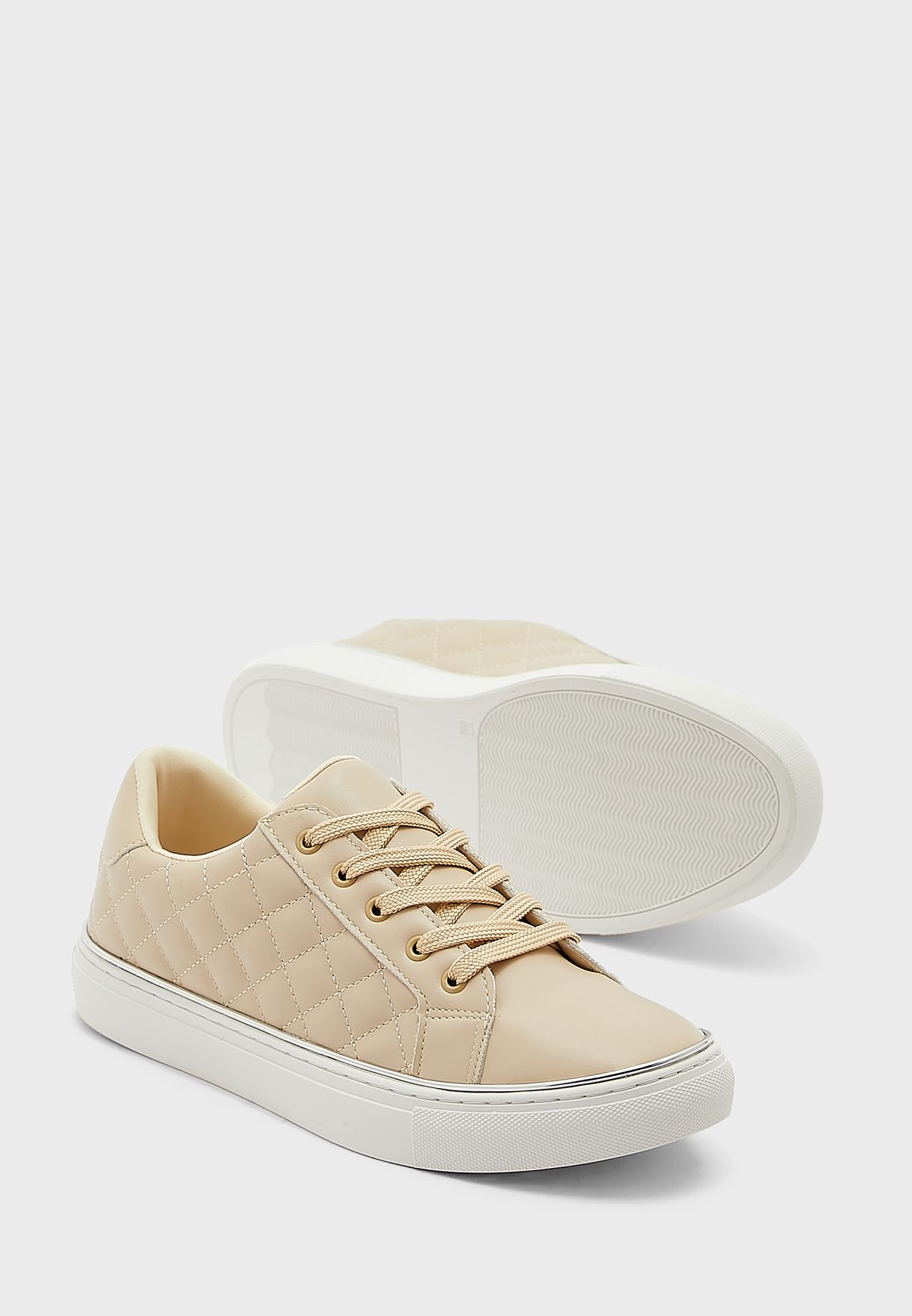 Quilted Metallic Detail Sneaker 