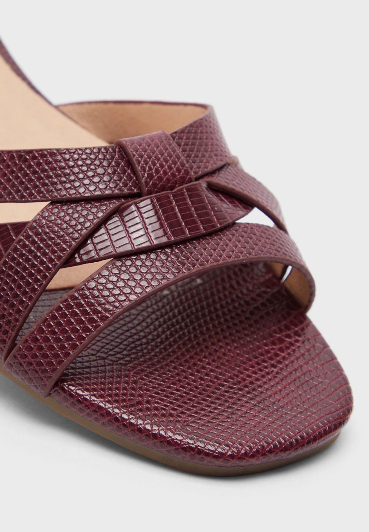 Casual Textured Multistrap Low Heel Sandals