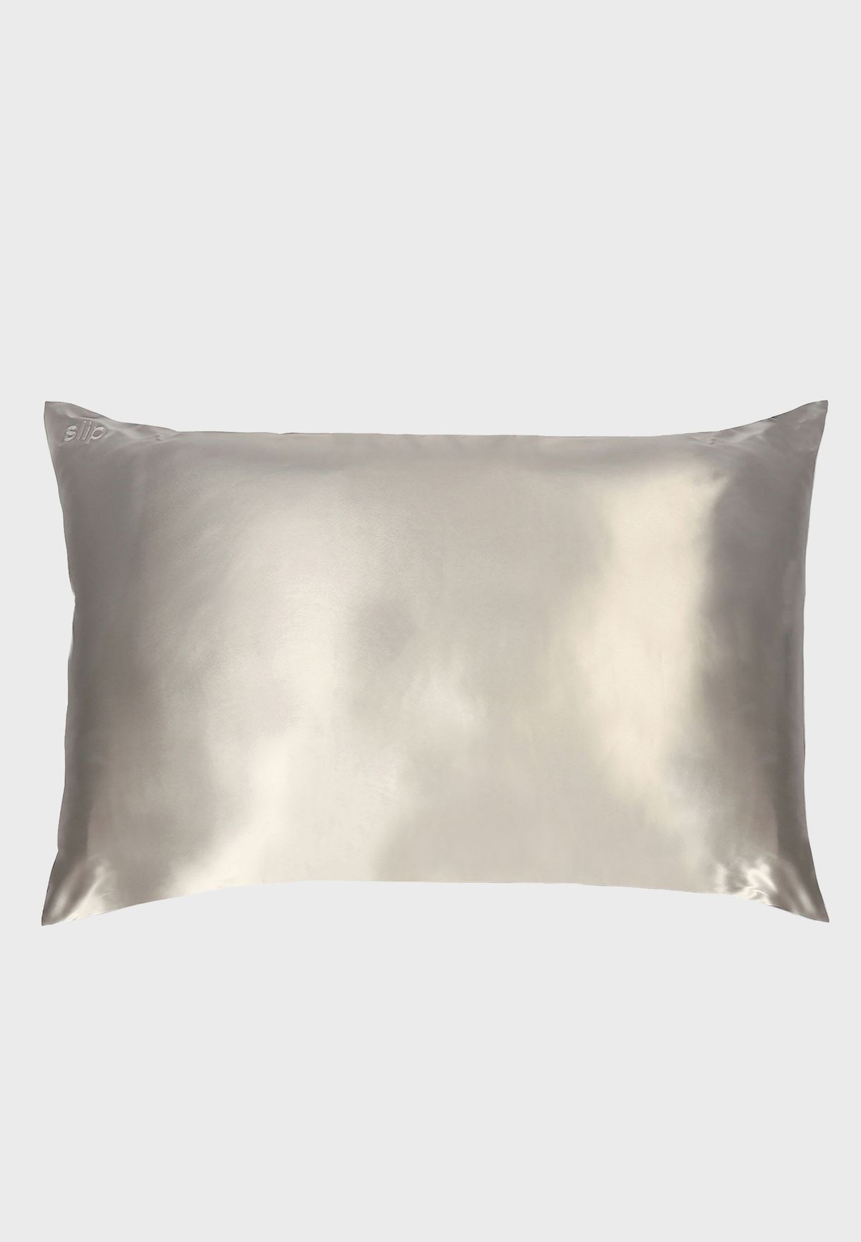 Queen Size Silk Pillow Case - Silver