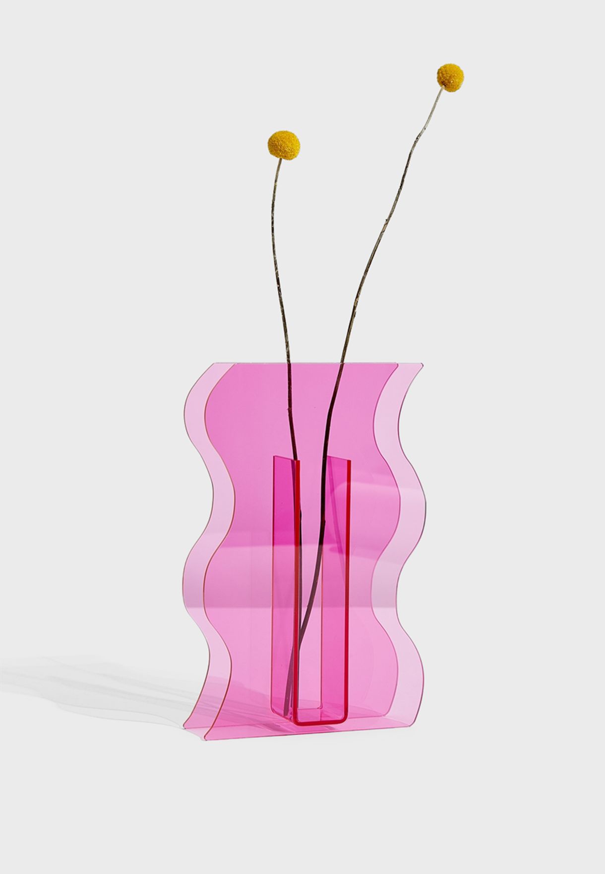 Fuschia Wave Acrylic Vase