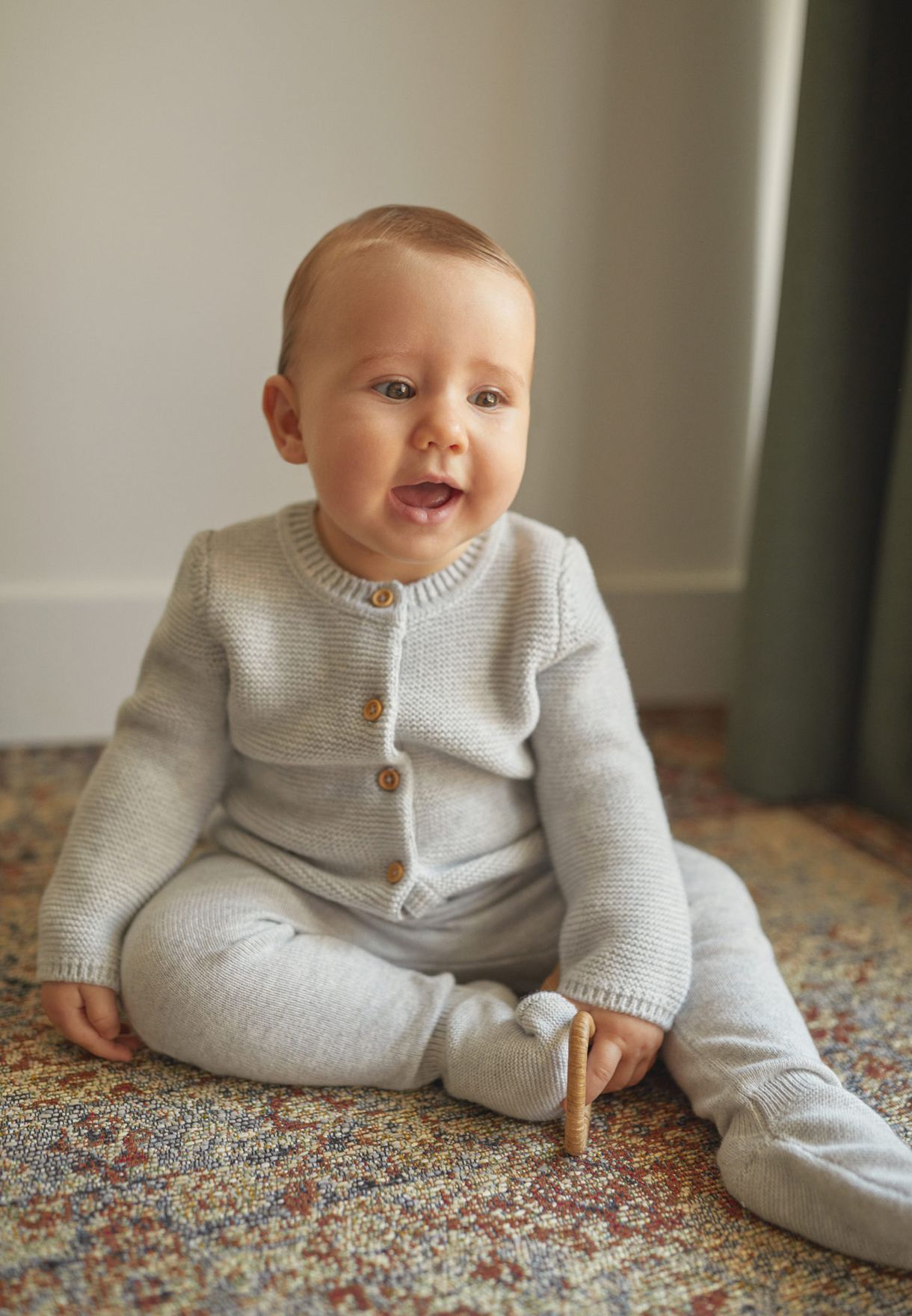 Infant Knitted Button Cardigan