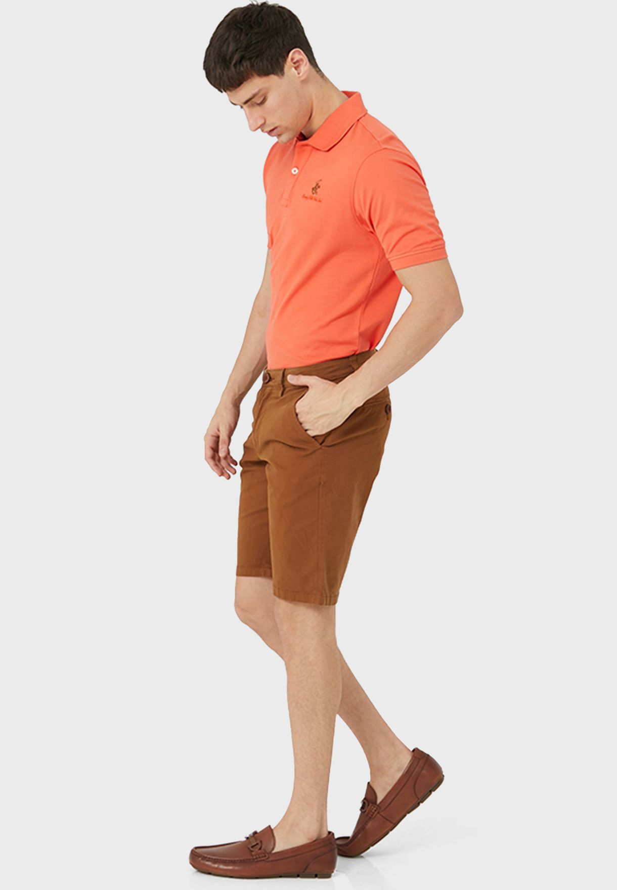 Buy Beverly Hills Polo Club brown Essential Chino Shorts for Men in Riyadh,  Jeddah