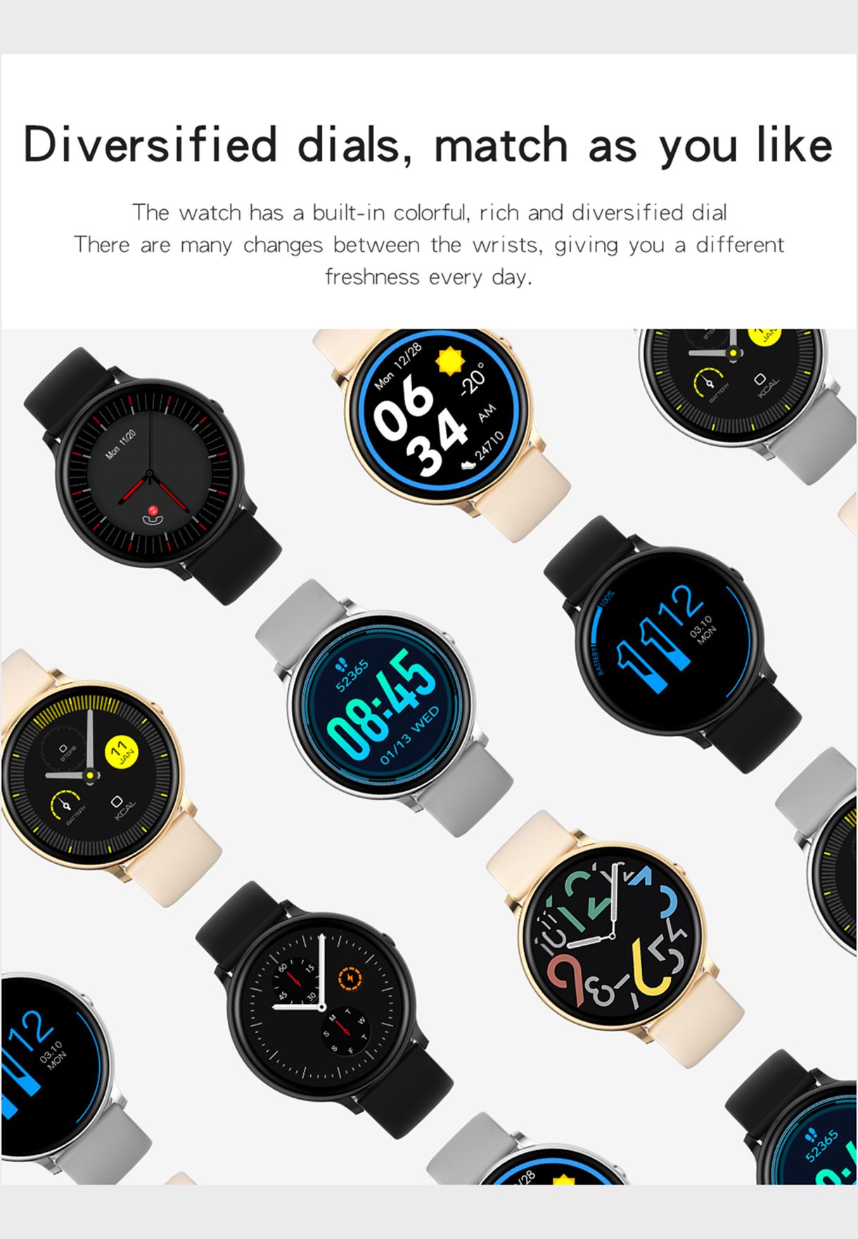 Smart Watch With Fitness And Calling Features