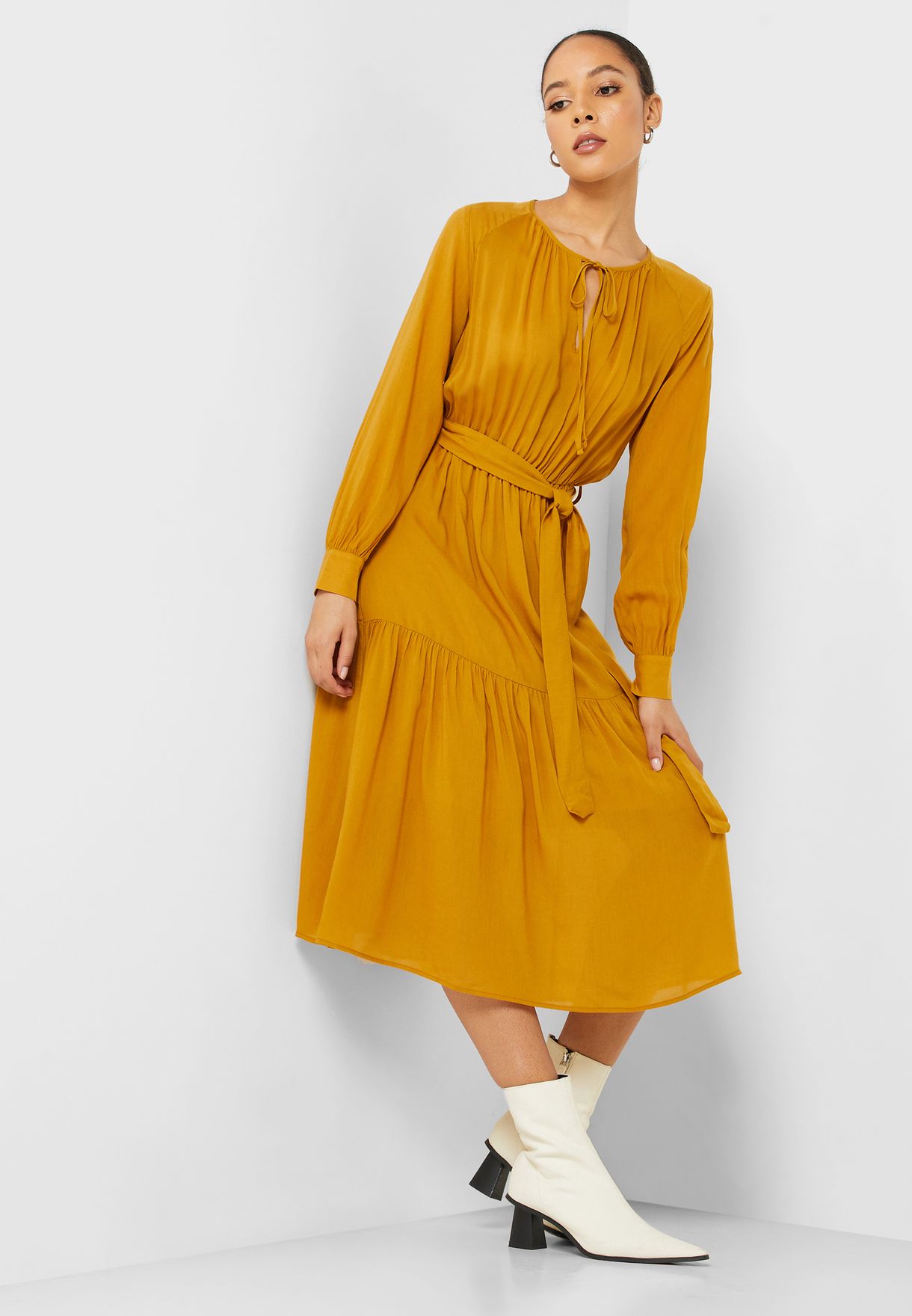 reserved yellow dress