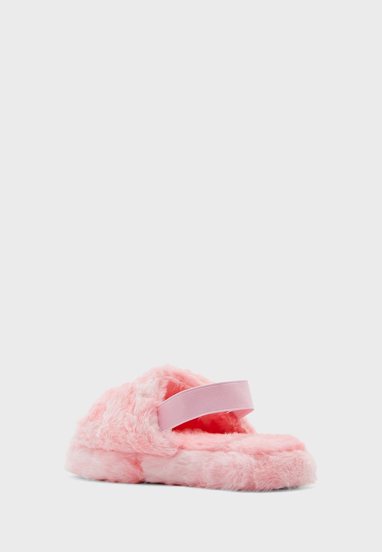 Quilted Furry Slingback Bedroom Slipper
