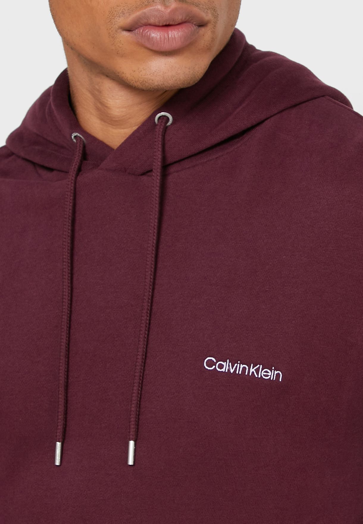 burgundy calvin klein hoodie