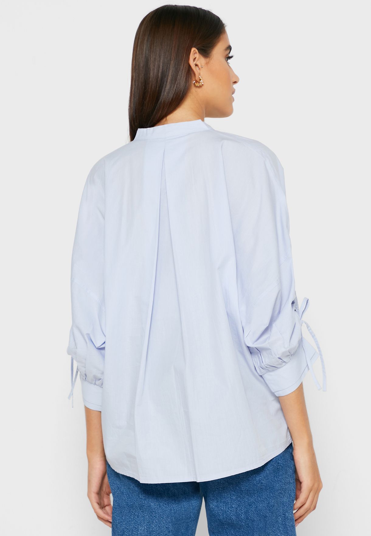 ruched sleeve shirt