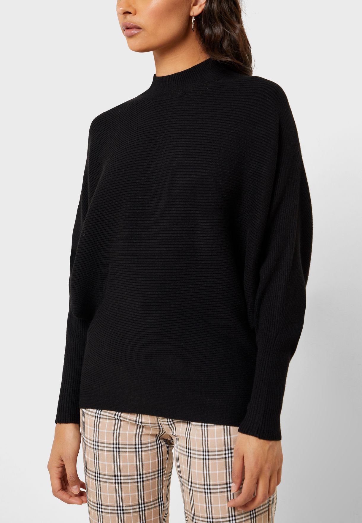 mock neck dolman sweater