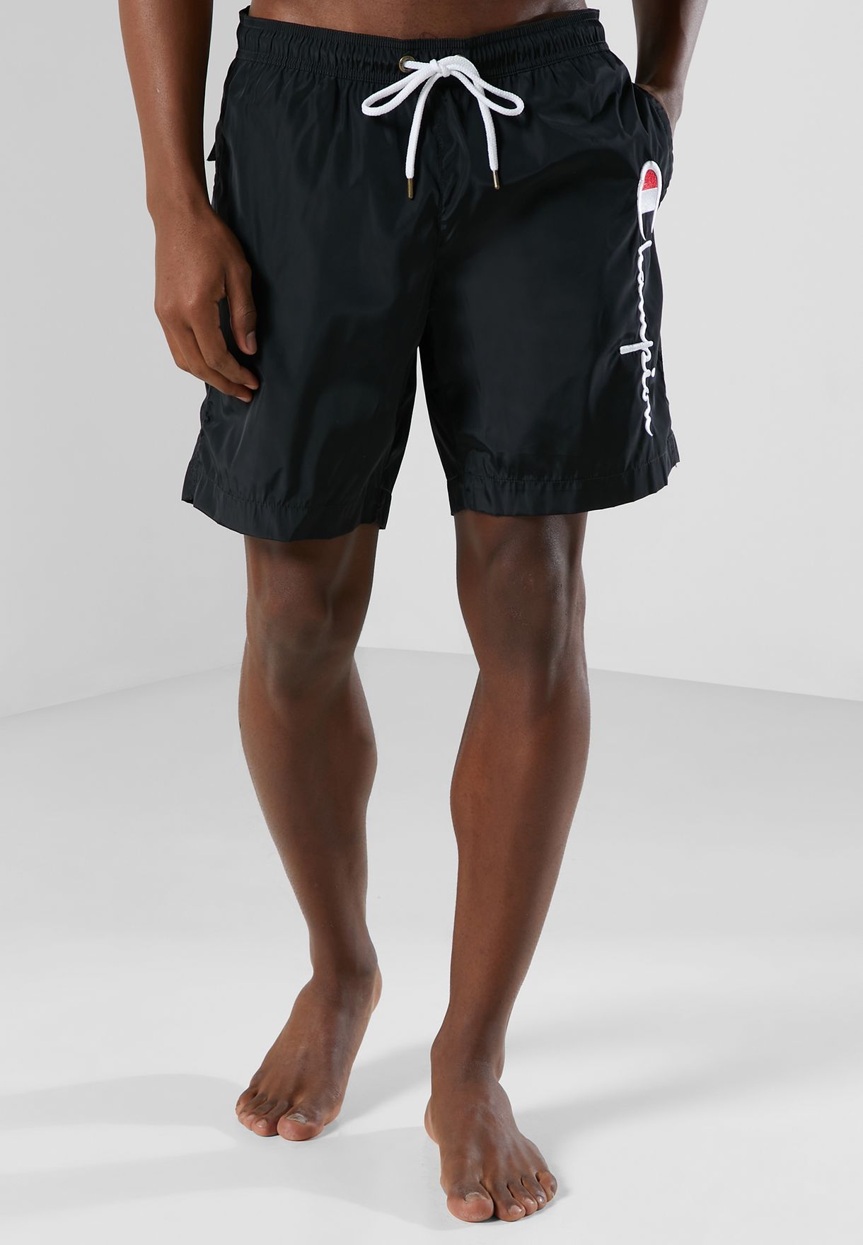 gips Landsdækkende Indigenous Buy Champion black Logo Swim Shorts for Men in MENA, Worldwide -  214458-KK001