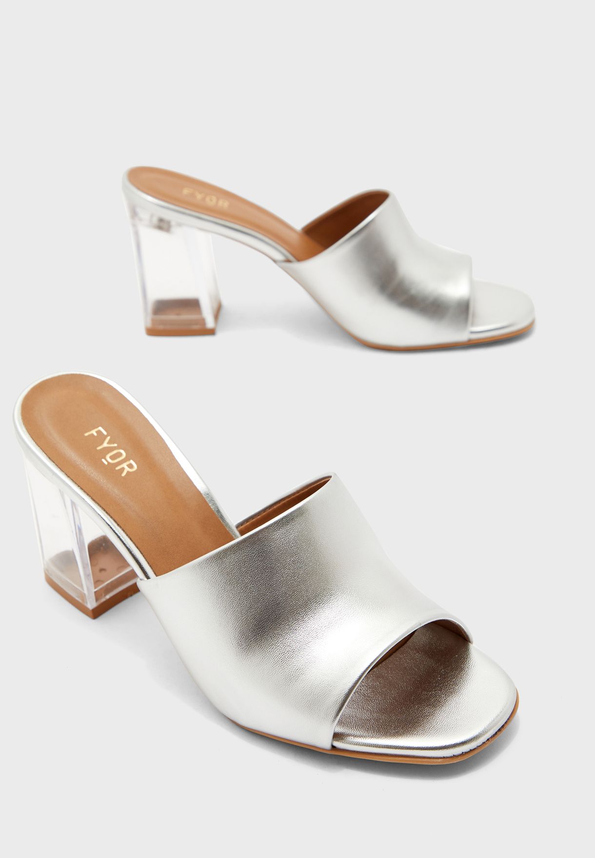 silver low heel sandals