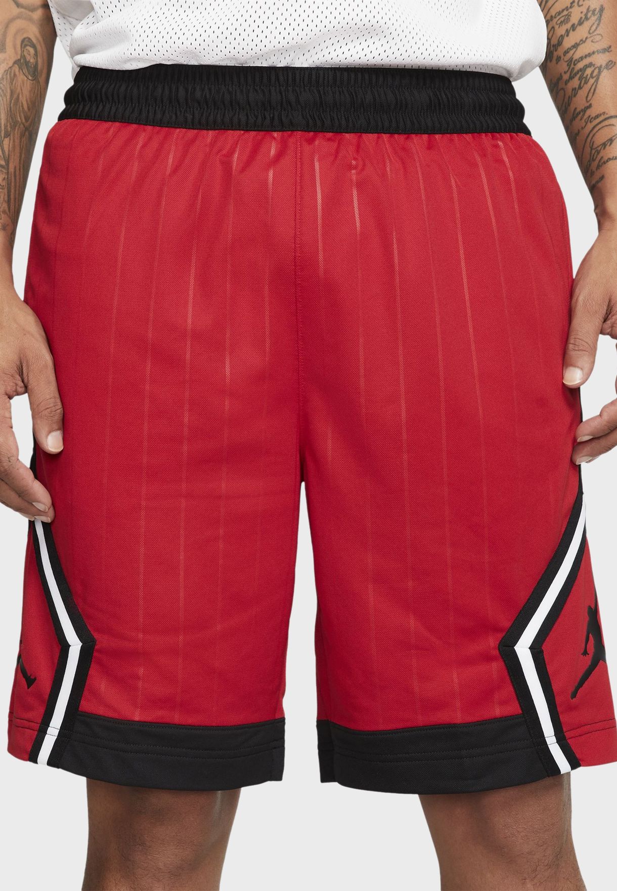 Buy Jordan red Jordan Jumpman Diamond Striped Shorts for Men in MENA ...
