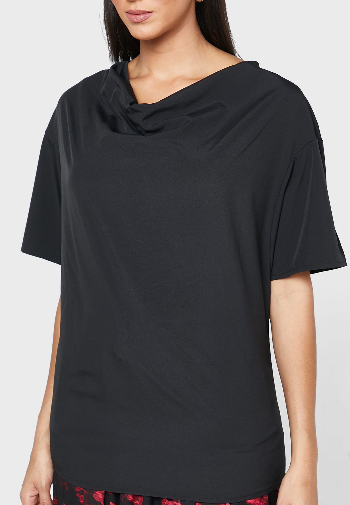Cowl Neck Solid Top