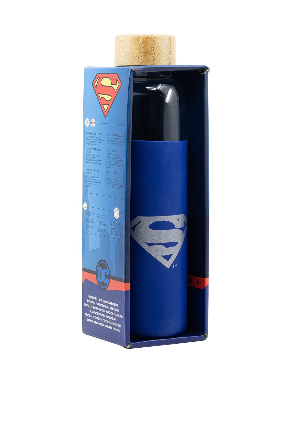 Superman Glass Water Bottle 585Ml
