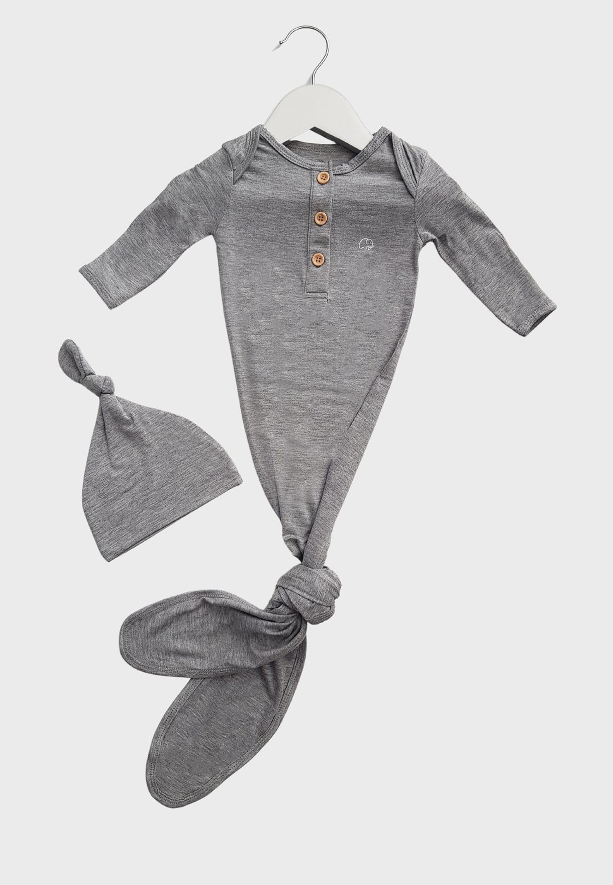 Infant Bamboo Knot Bodysuit & Beanie Set