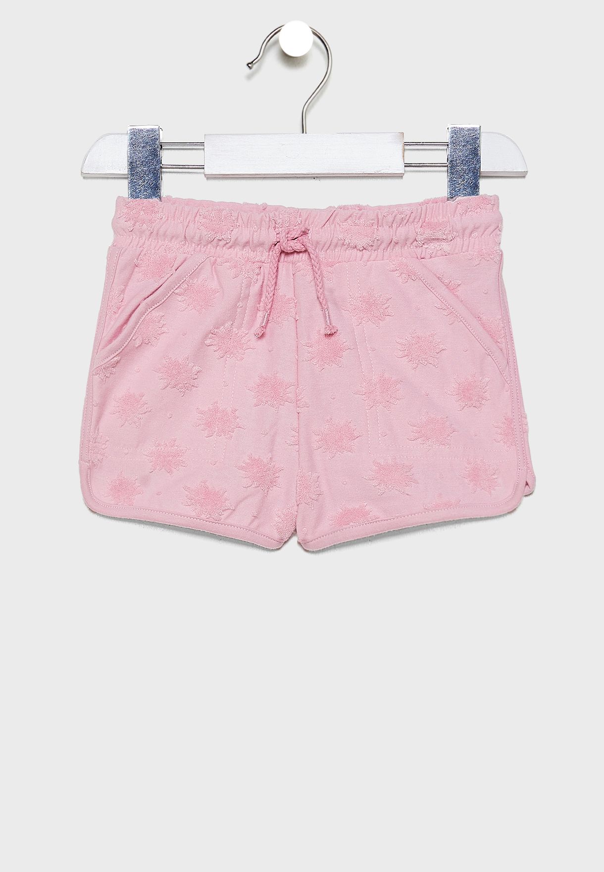 pink knit shorts