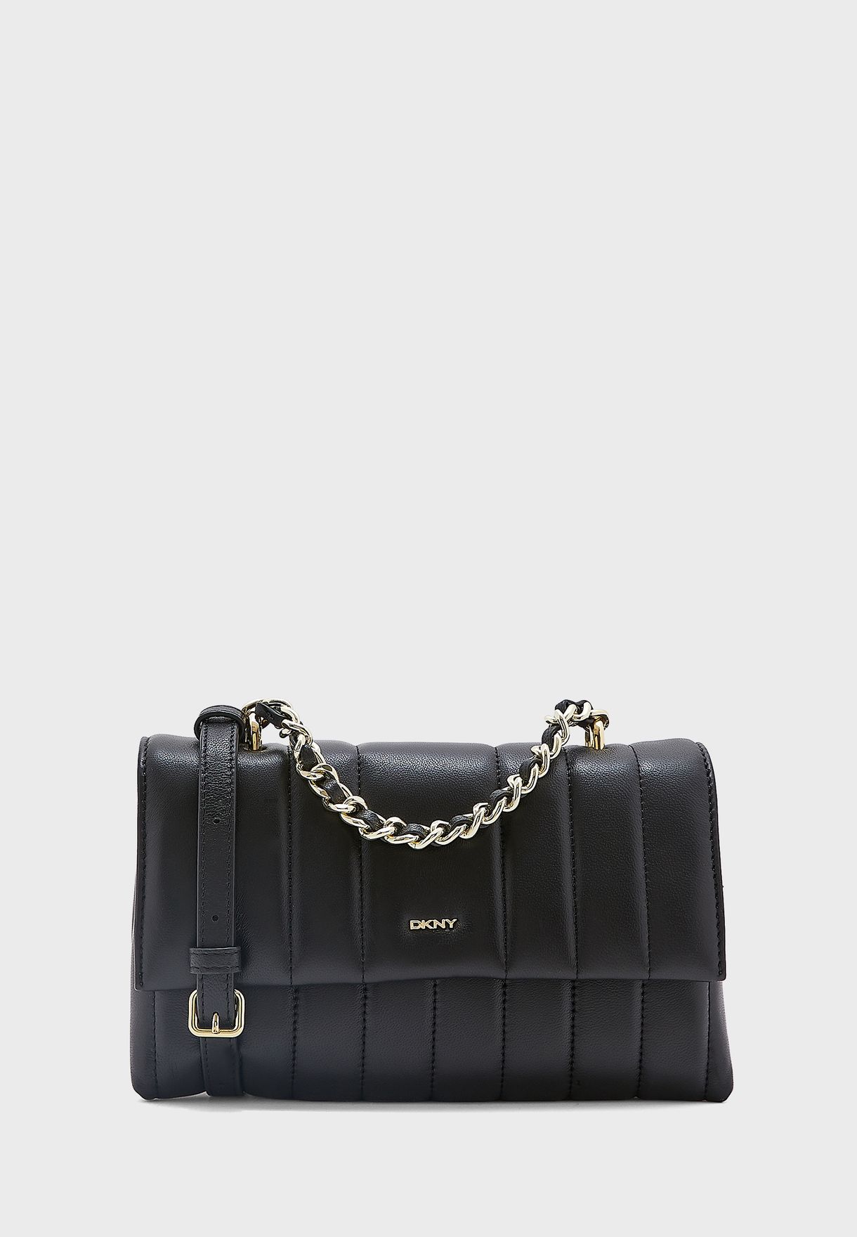 dkny black reptile effect shoulder bag