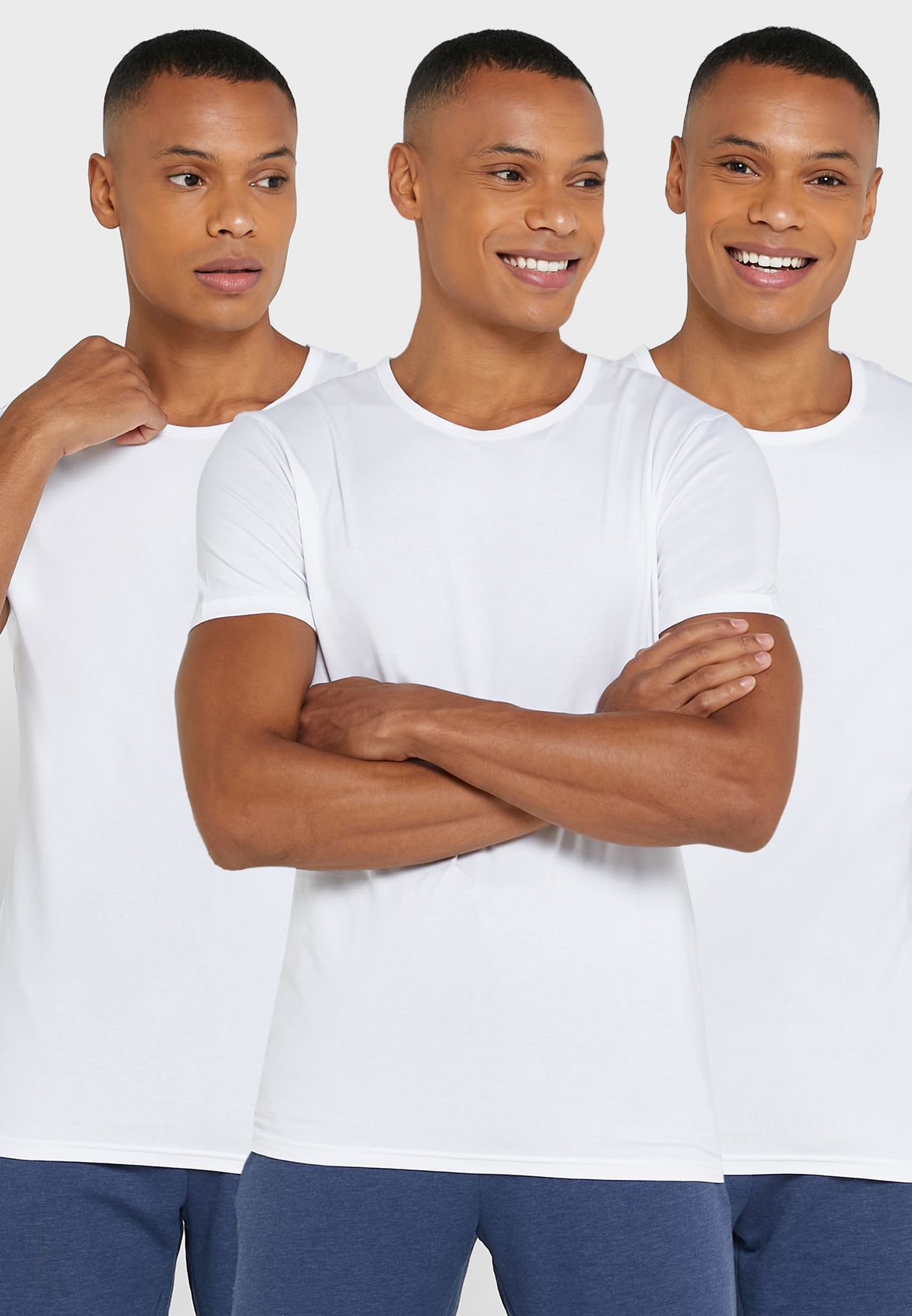 3 Pack Assorted Crew Neck T-Shirt