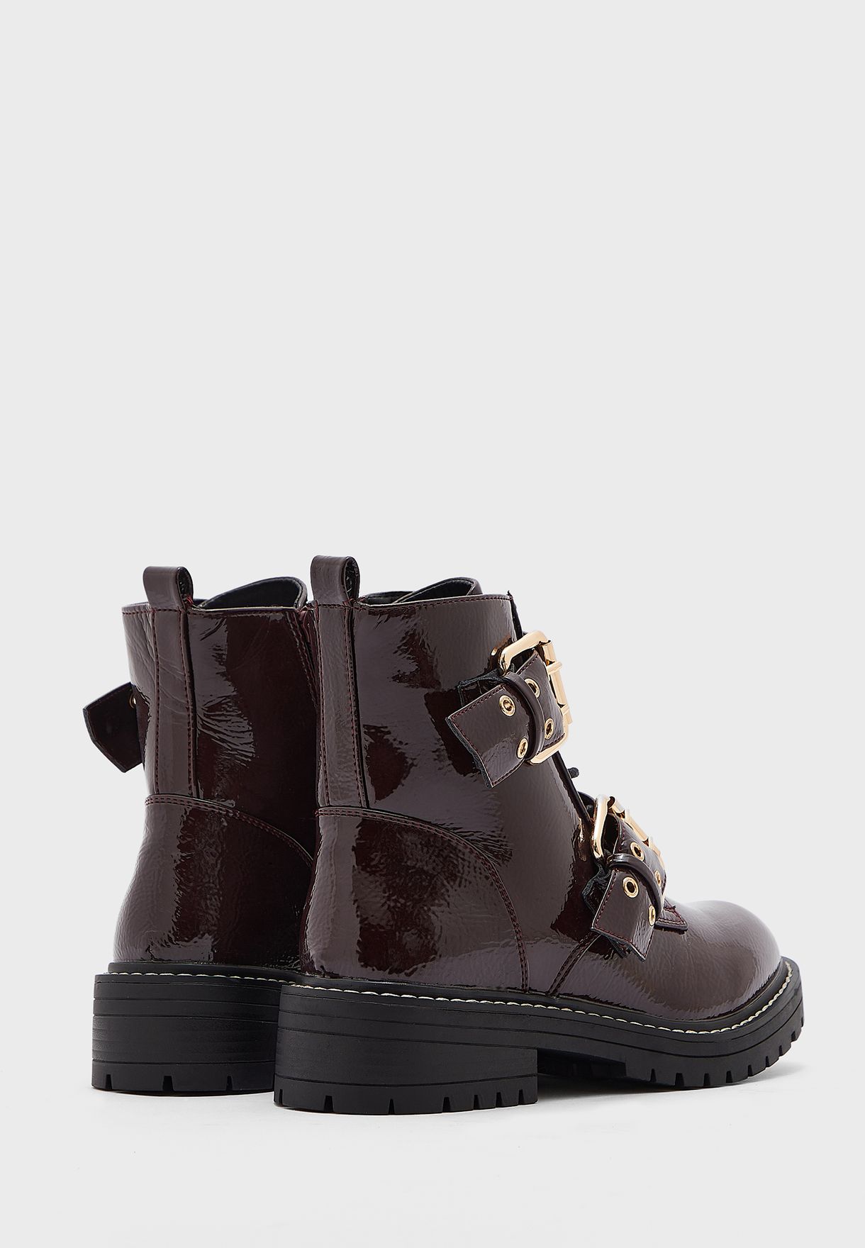 onlbad double buckle bootie