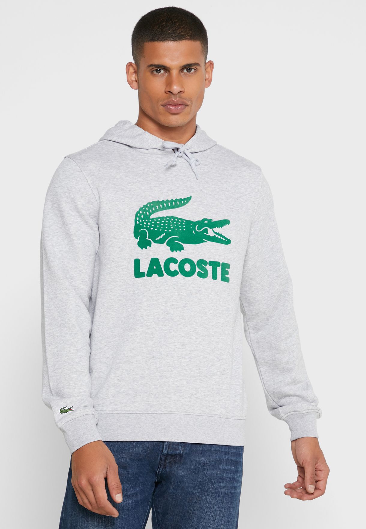 lacoste logo hoodie