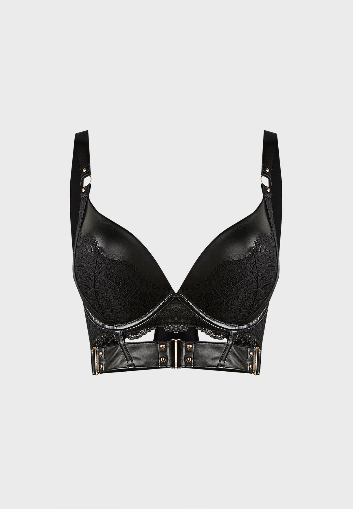 Buy Hunkemoller Black Cut Out Plunge Neck Bra For Women In Mena Worldwide 