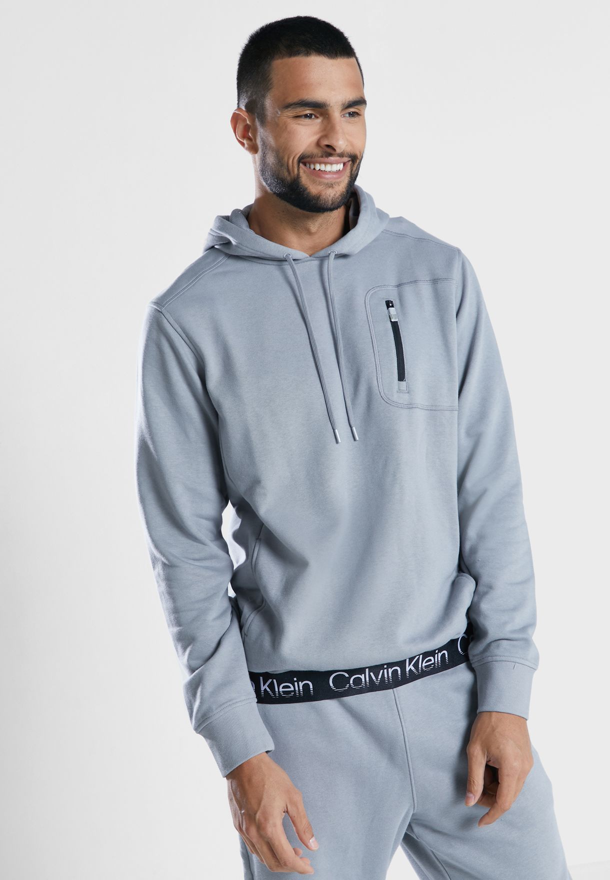 Buy Calvin Klein Performance grey Essential Hoodie for Men in MENA,  Worldwide