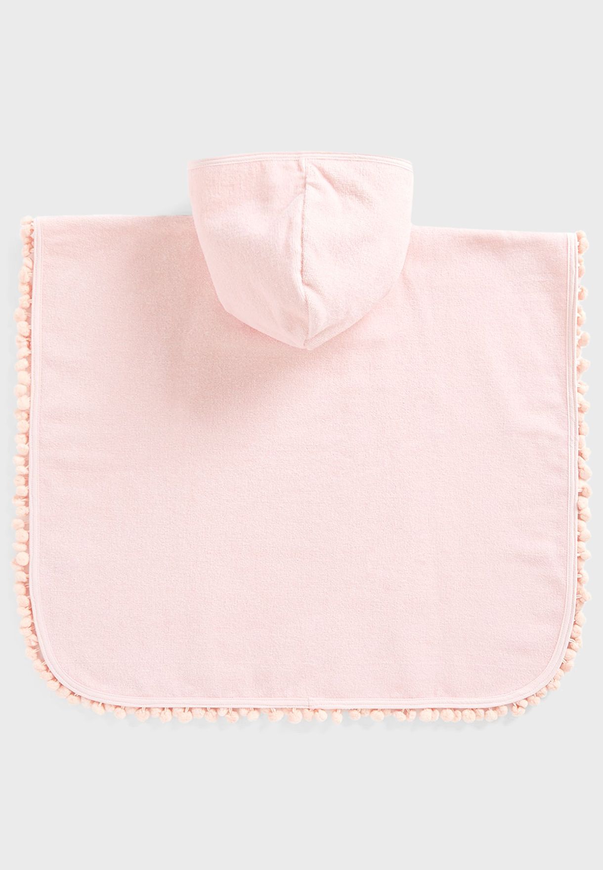 Mg Swim Pink Flamingo Graphic Toweling With Pom Trim