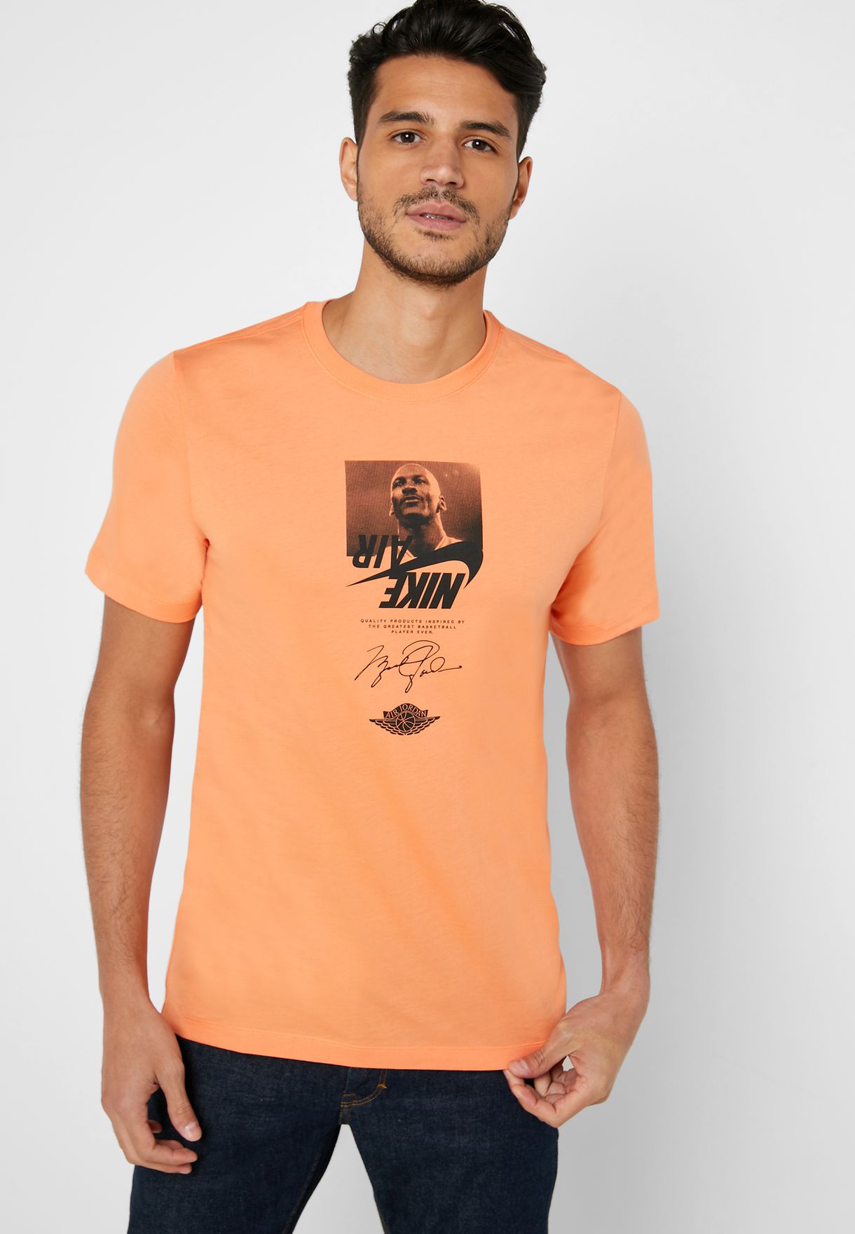 jordan orange t shirt