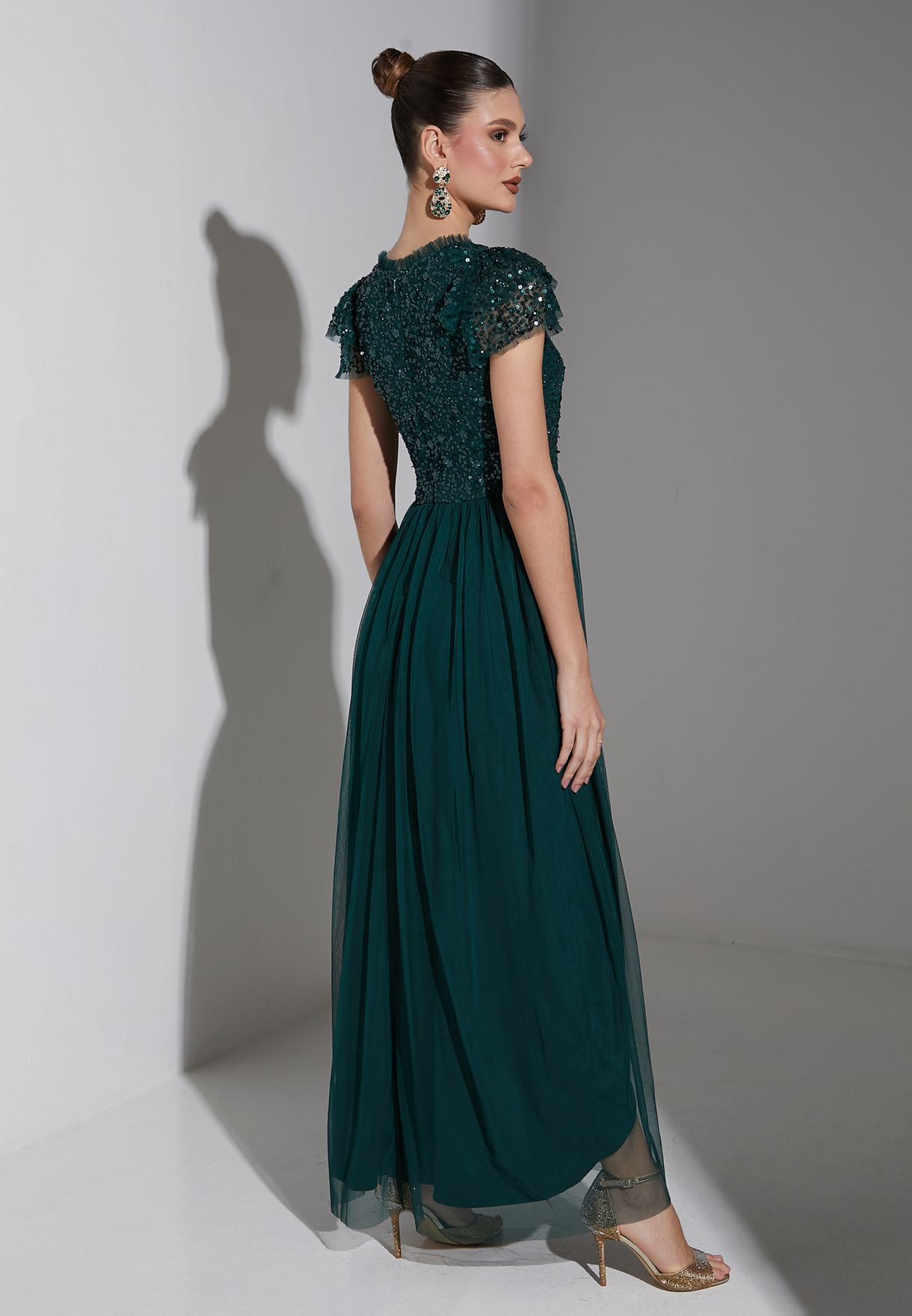 Embellished Bodice Maxi Dress