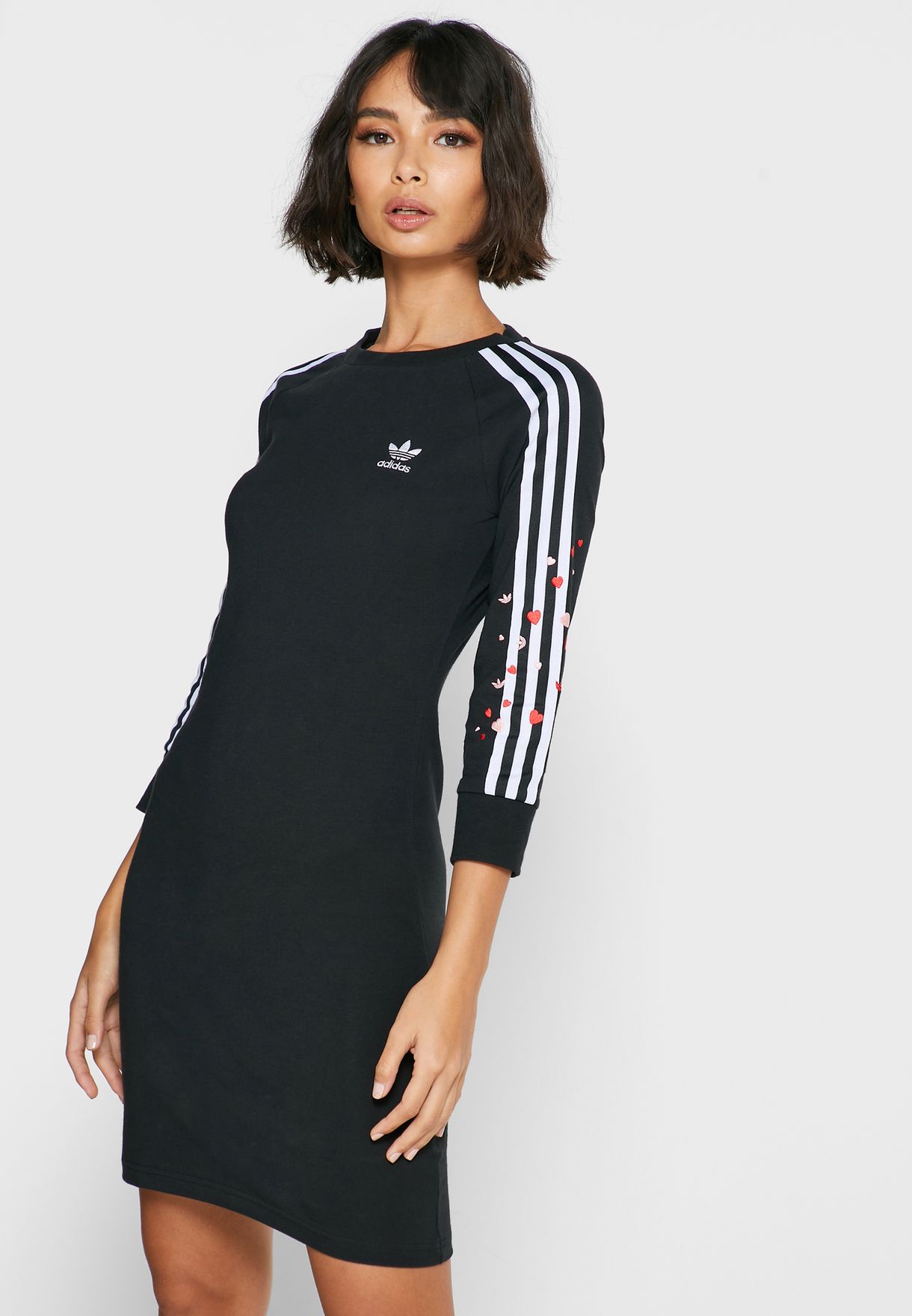 Buy Adidas Originals Black 3 Stripe Dress For Women In Mena Worldwide Gk7168