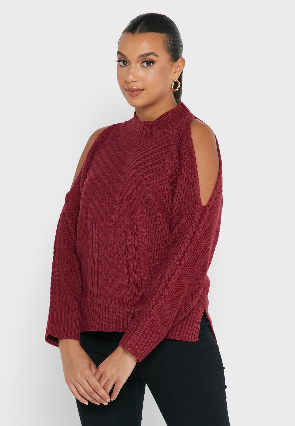 Sweater With Cold Shoulder