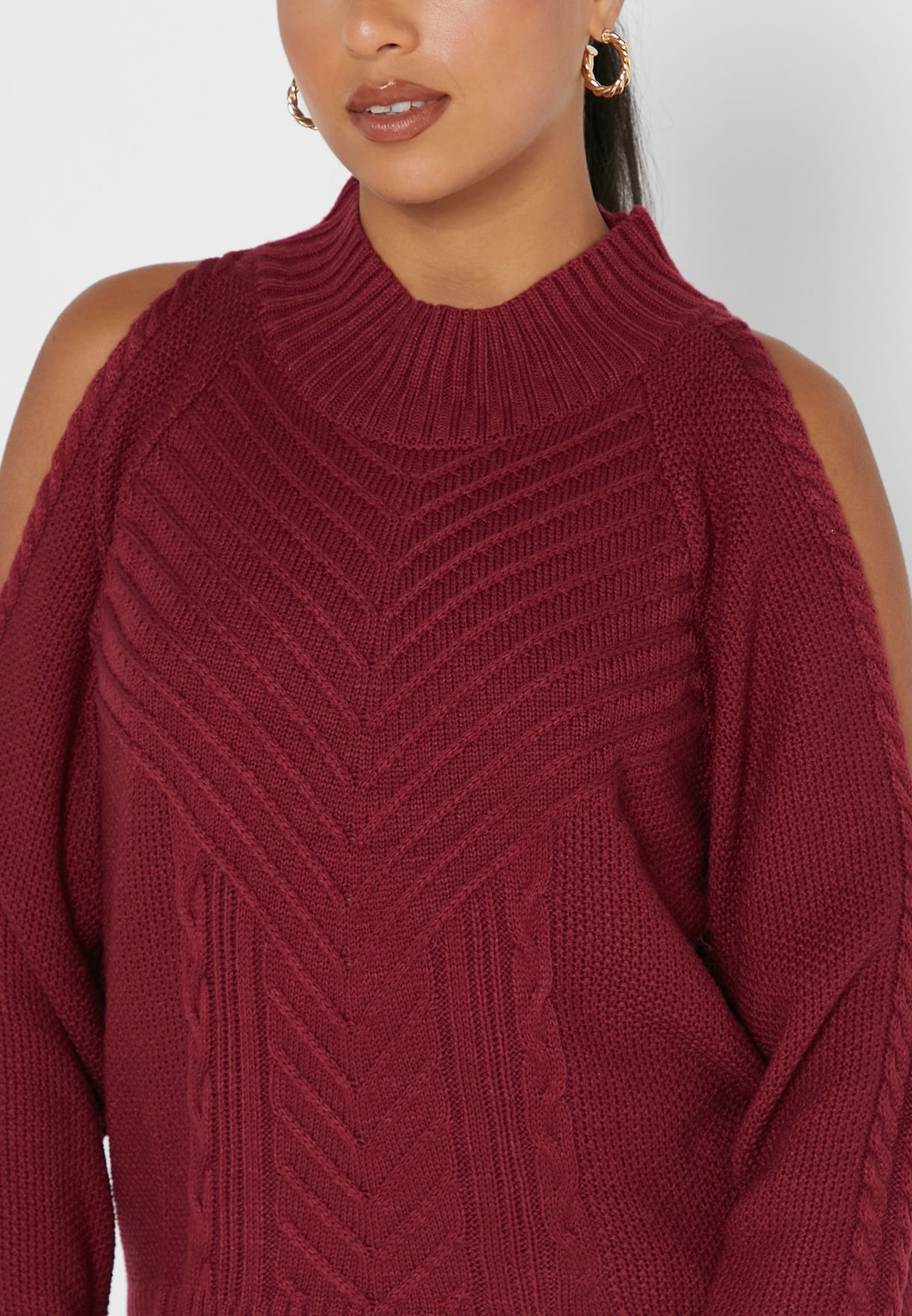 Sweater With Cold Shoulder