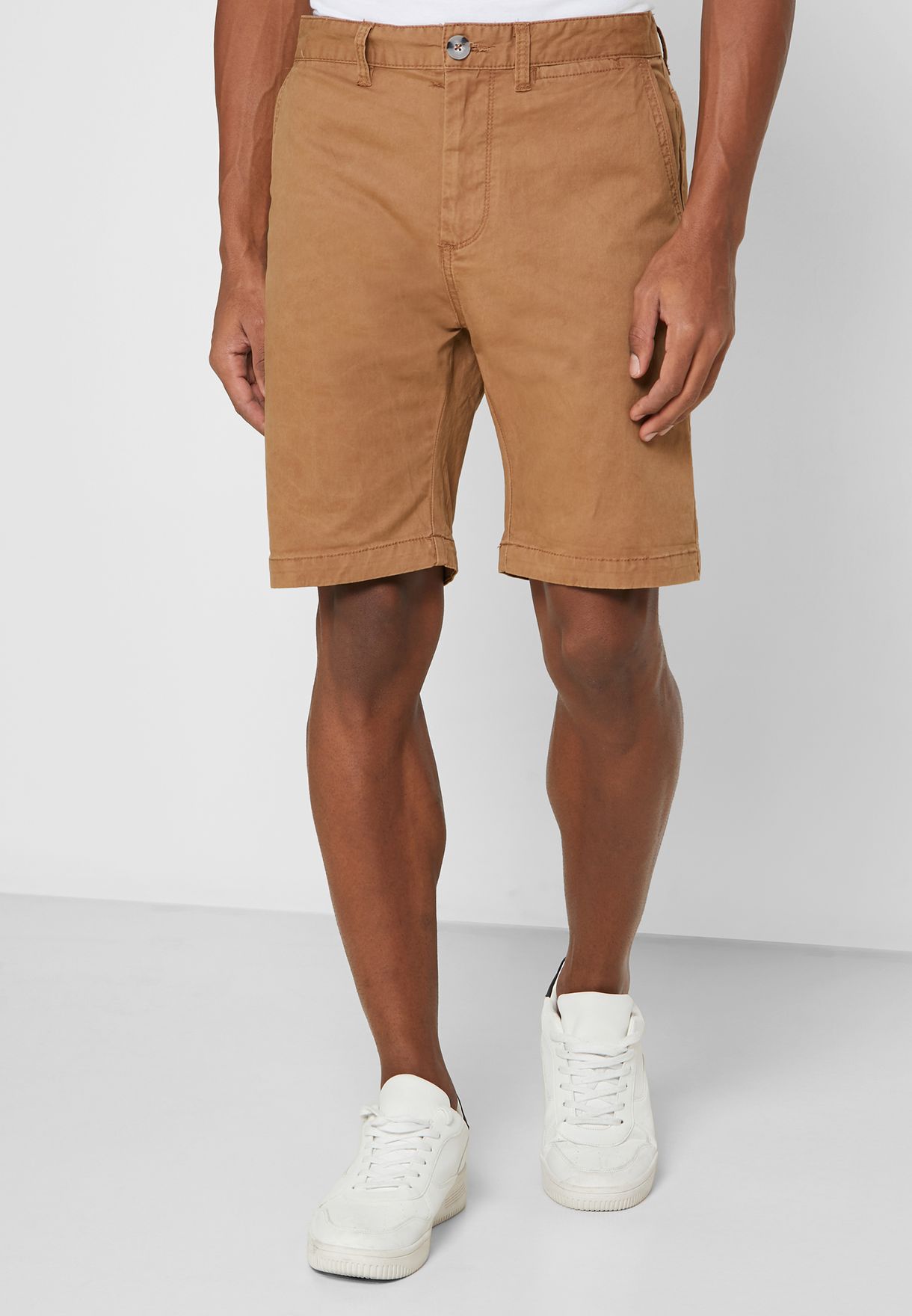 chino shorts with sneakers