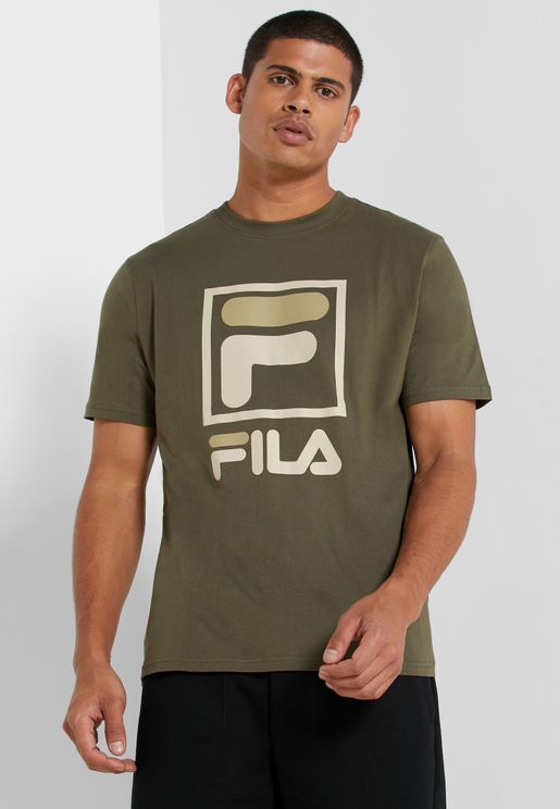 fila t shirt mens brown