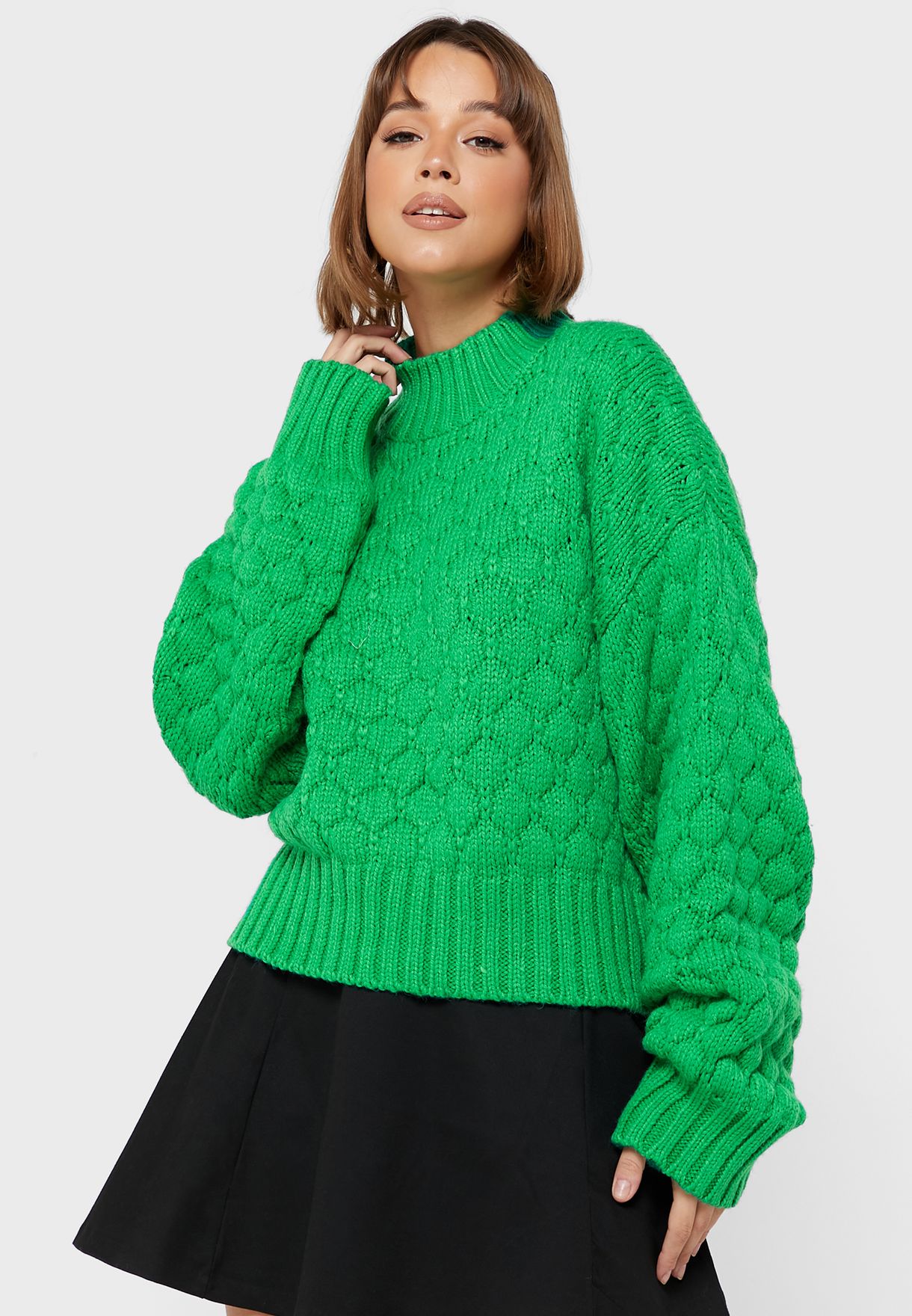 Knitted High Neck Sweater