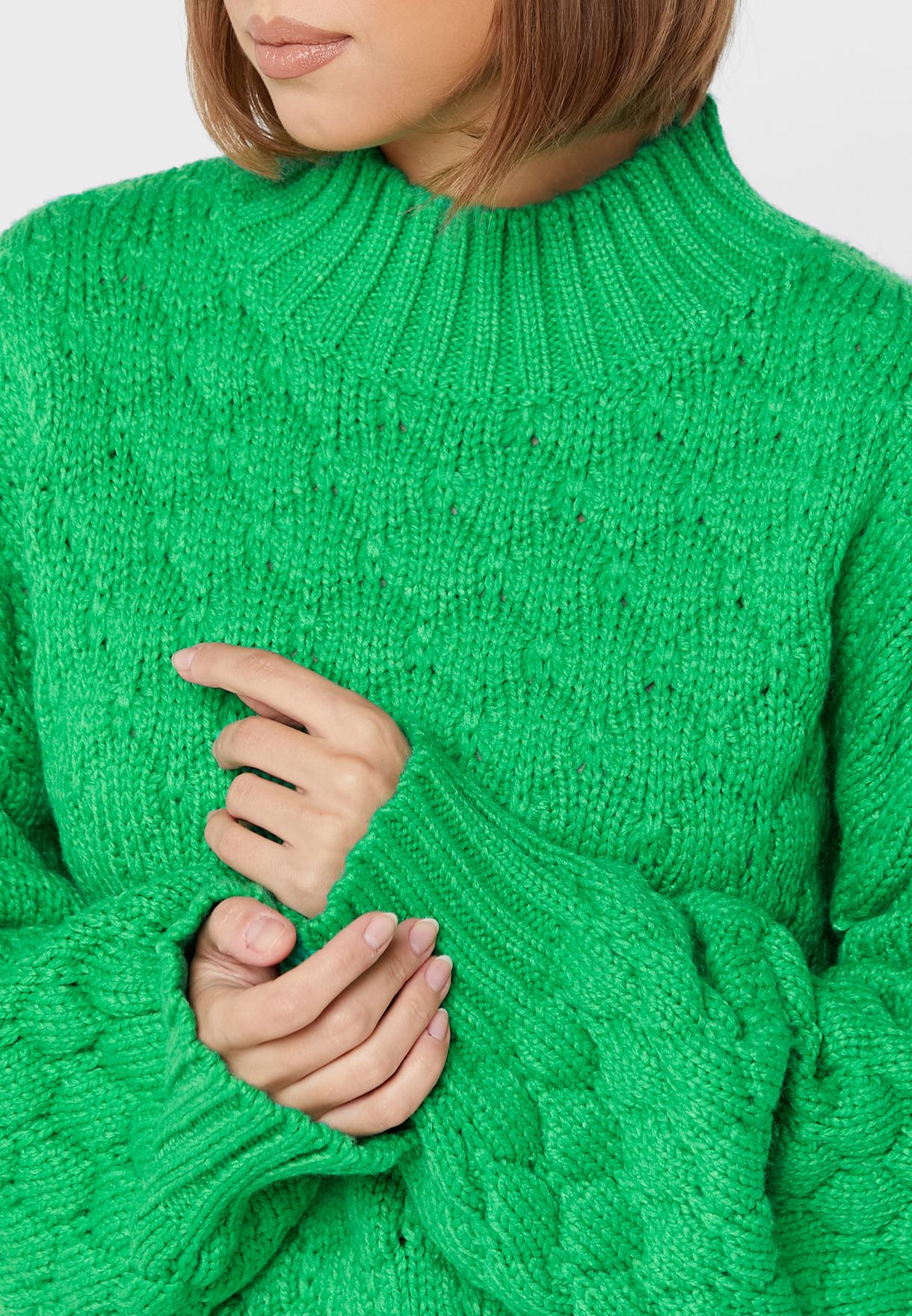 Knitted High Neck Sweater