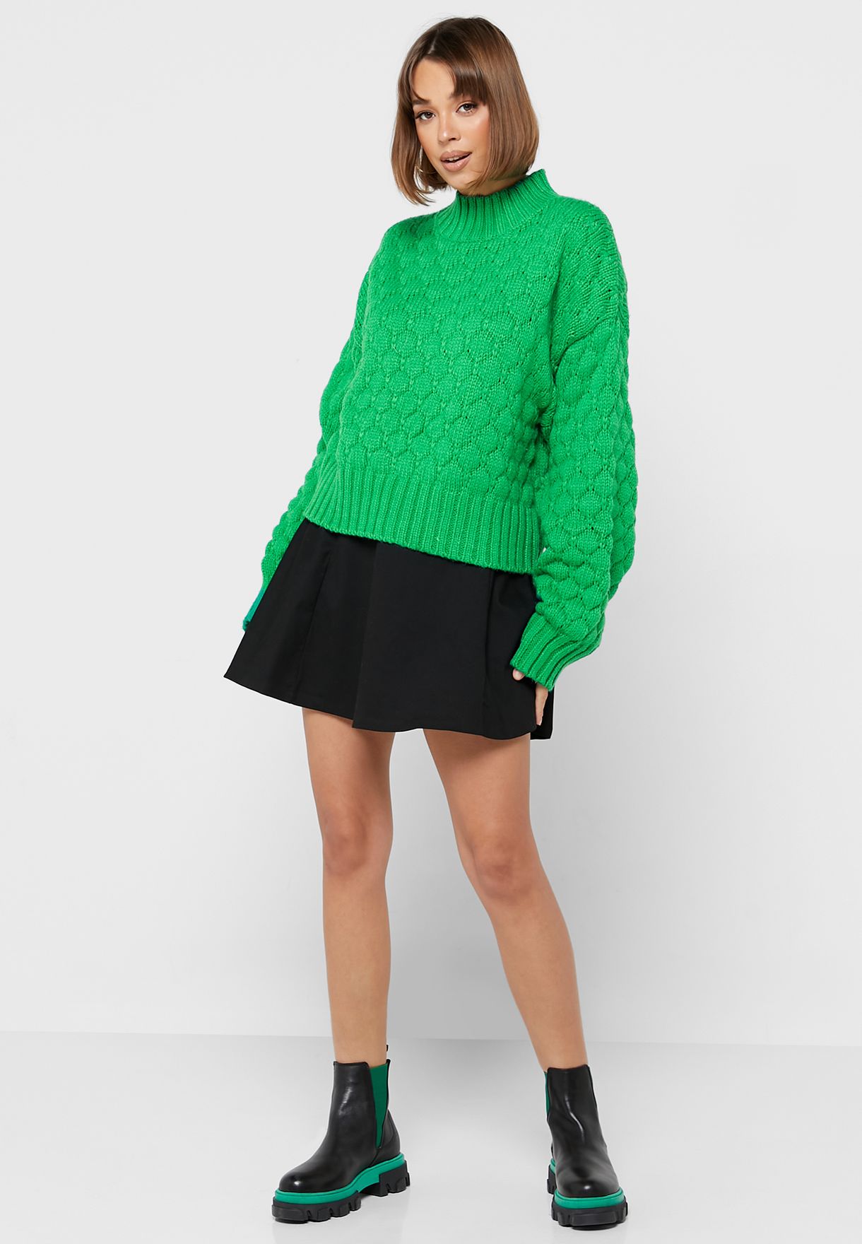 Knitted High Neck Sweater