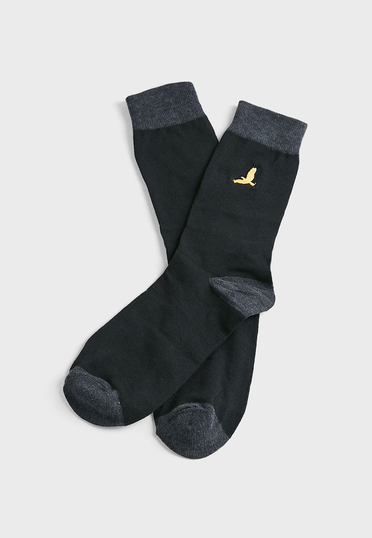 Brave_Soul Mens 5Pk Socks With Embroidery Logo