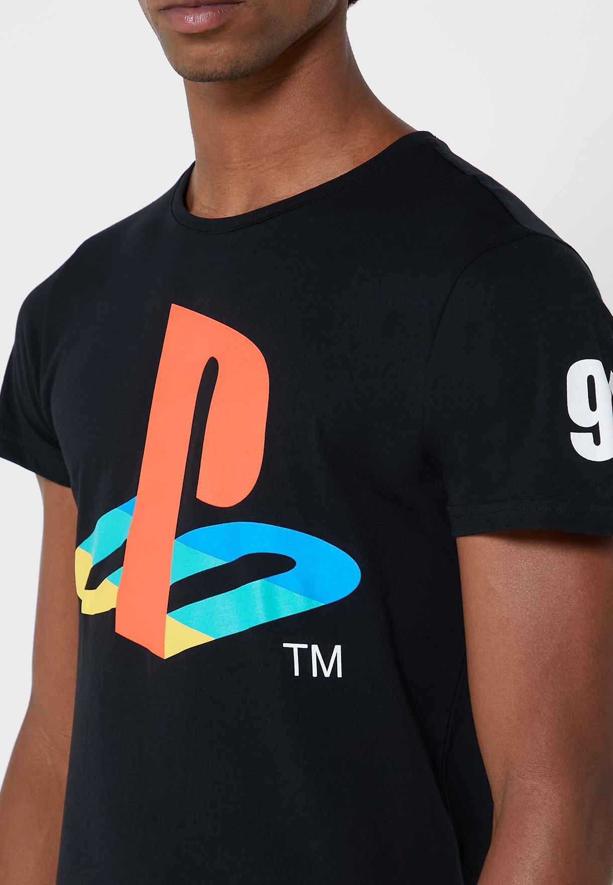 PlayStation Logo Crew Neck T-Shirt