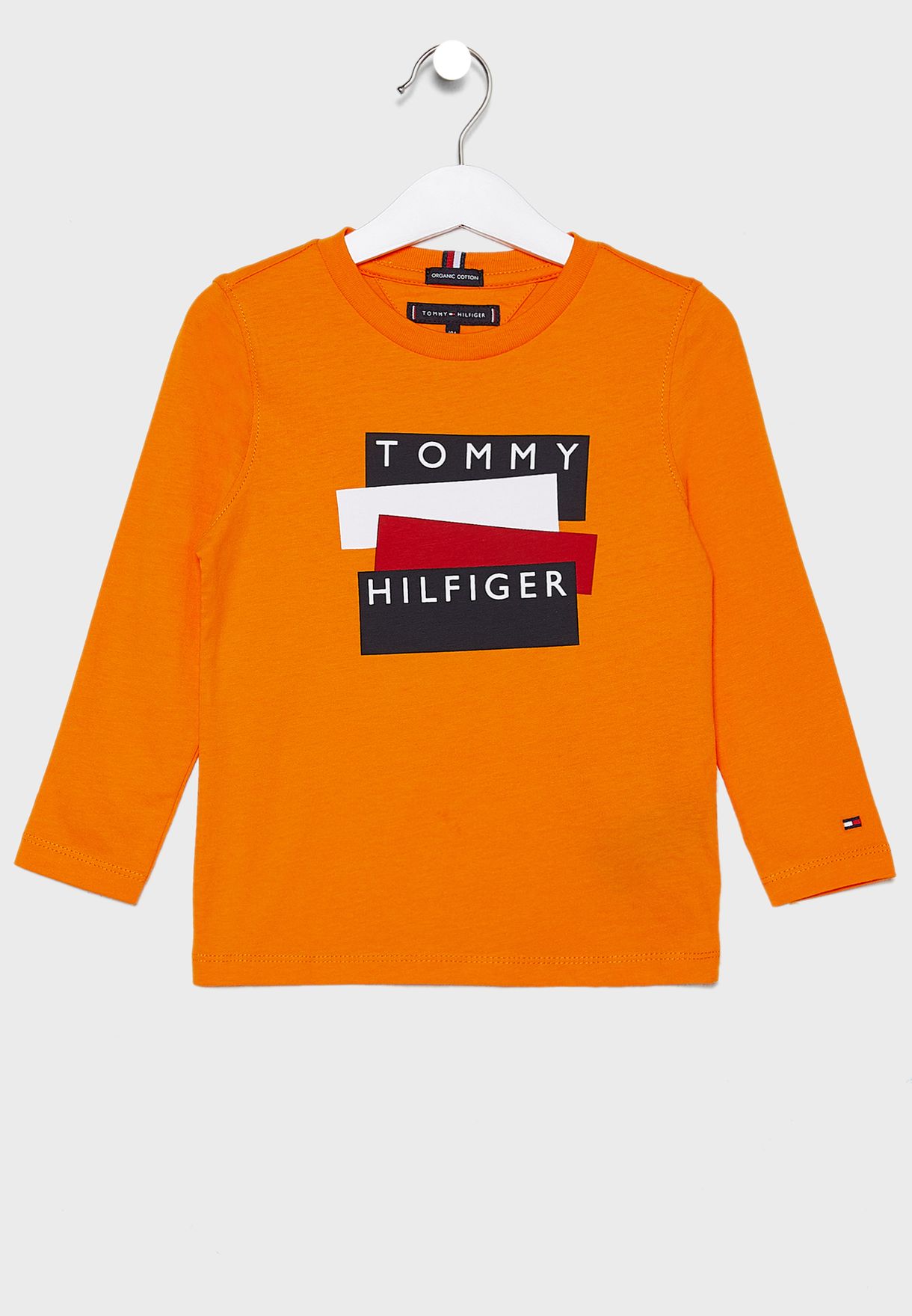 tommy hilfiger orange t shirt