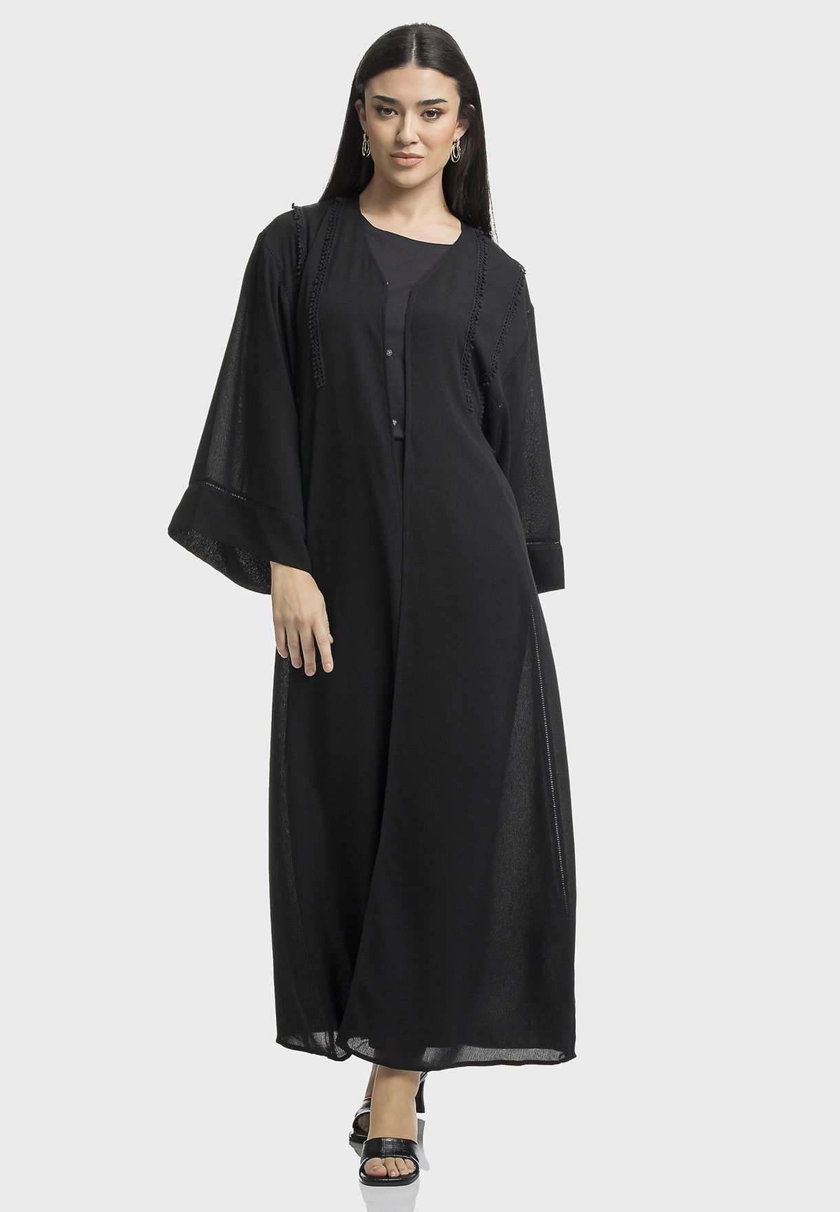 Buy Kayfi Black Classic Coloured Abaya For Women In Mena Worldwide