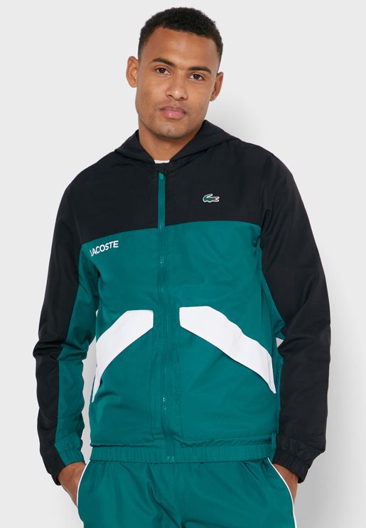 Color Block Hooded Jacket
