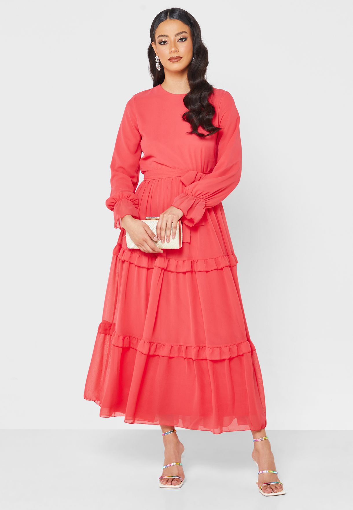 Frilled Tiered Dress